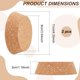 thumbnail image 2 of Tapones de corcho para botellas, paquete de 2, 4 x 3,5 pulgadas, tapas de corcho cónicas, tapones de corcho para botellas de vino, jarras de cerámica, botellas de vidrio para cerveza, manualidades,, 2 of 6