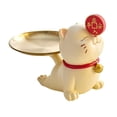 thumbnail image 4 of Bandeja de Almacenamiento Macarena Estatua de Gato Decoración de Mesa Escultura de Resina Beige, 4 of 8