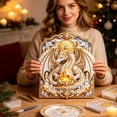 thumbnail image 6 of 3D Layered Dragon Diamond Kit 10x12in, Round Drill Canvas Wall Art, Christmas Decoration Indoor Wall Ornament Home Tabletop Decor, 6 of 7