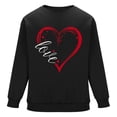 thumbnail image 6 of QUNYINEY Crew Neck Men Sweatshirts Long Sleeve Black Valentine's Day Casual Tops Loose Drop Shoulder Love Heart Pullover Sweatshirt, 6 of 6