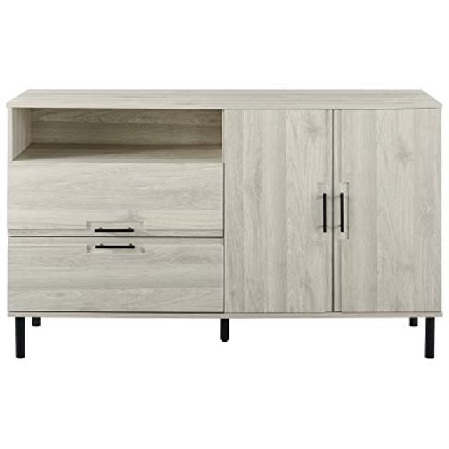 Walker Edison Kinely 56" Moderne Détaillé Cadre de Porte Buffet - Bouleau