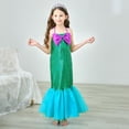 thumbnail image 3 of Disfraz De Sirena Ariel Para Niñas Vestido Sin Mangas Halloween Navidad Ropa Para Niños Princesa Regalo De Cumpleaños De Fiesta Elegante Conjunto Completo, 3 of 4