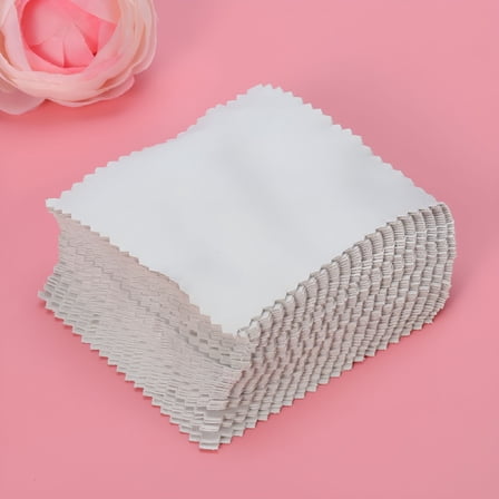 ACDANC 50pcs Jewelry Cleaning Cloth Polishing Cloth for Sterling Silver Gold Platinum 8*8cm