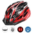 thumbnail image 3 of Gorra de ciclismo Lixada Casco de bicicleta ligero con visera Luz LED In-mold Casco de ciclismo de c TOMSHOO Gorra de ciclismo, 3 of 7