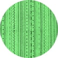 thumbnail image 1 of Ahgly Company Indoor Round Abstract Emerald Green Modern Area Rugs, 4' Round, 1 of 4