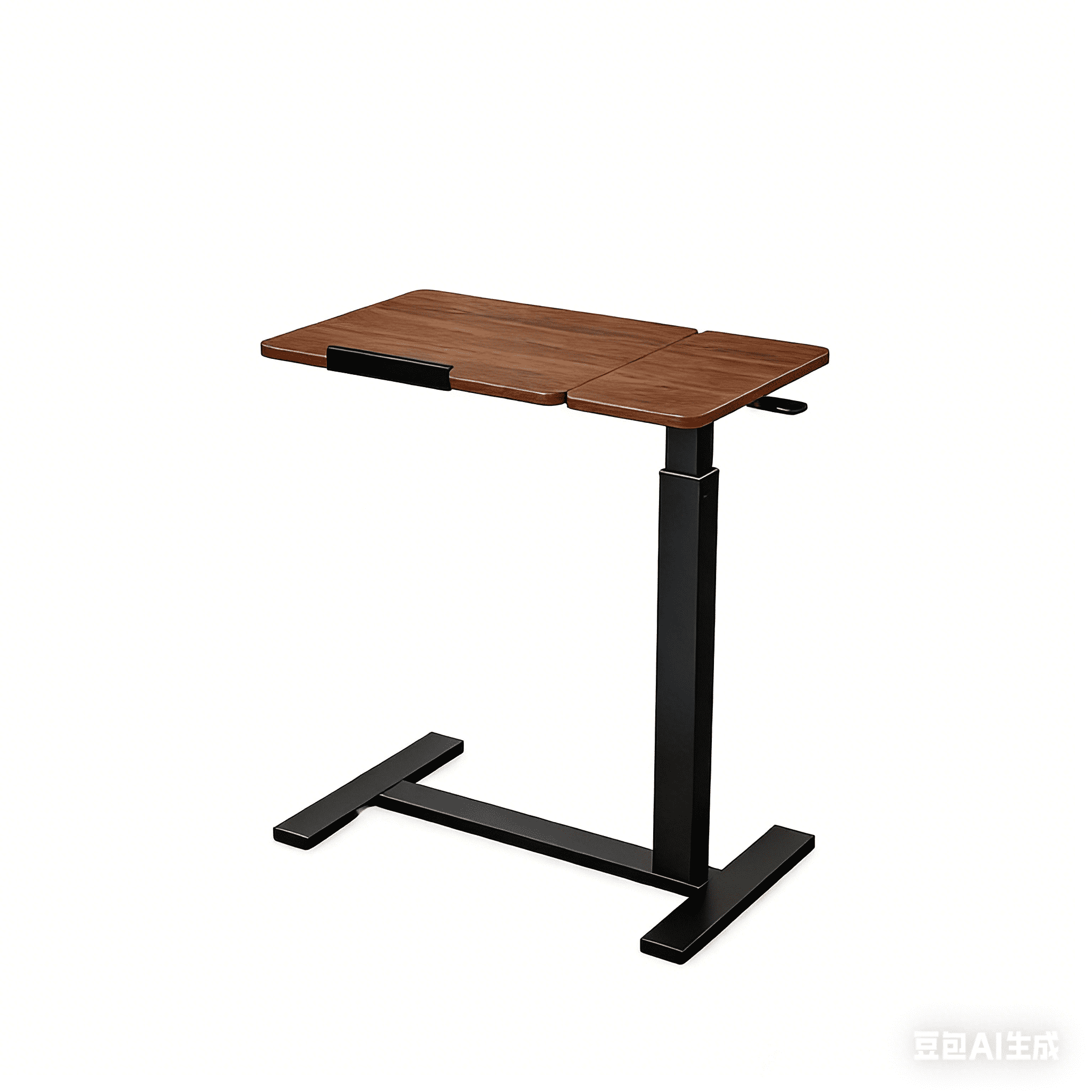 Mobile Standing Desk, Flip Top & 4 Wheels, Adjustable Laptop Table