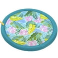 thumbnail image 2 of Vibrant Life Pet Splash Mat Plastic, Blue Tropical Print, 39" Dia, 2 of 5