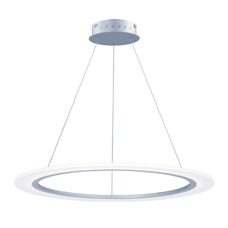

Pendants 1 Light With Matte Silver Finish Aluminum Acrylic LED Bulb 32 inch 32 Watts