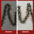 thumbnail image 5 of 33FT Christmas Garland with Lights,Prelit Christmas Tinsel Garland for Mantle,Christmas Garlands for Decoration,Christmas Decorative Light Up Arrangement Staircase Handrail Christmas Tree Decorations, 5 of 6