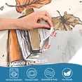 thumbnail image 3 of Yayeee Kitchen Curtains Tier Pair Light Filtering 27"x36" Rod Pocket Short Cafe Window Panel, Fall Coffee, 3 of 7