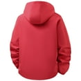 thumbnail image 5 of DPTALR Men's Casual Solid Color Thin Sports Jacket Long Sleeve Hooded with Zipper Pocket,Red,Big and Tall Man XXXXL, 5 of 9