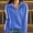 Blue, variant on Womens Sweaters Knitted Zip up V-Neck Solid Color Casual Long Sleeve Sweaters Tops