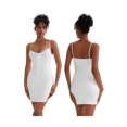 thumbnail image 3 of Michellecmm  Women Mini Cami Dress Sleeveless Open Back Split Hem Lace Trim Dress, 3 of 9