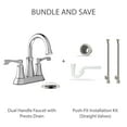 thumbnail image 2 of Belanger RUS74WCP Two Handle Bathroom Faucet with Drain, Polished Chrome, 2 of 10
