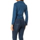 thumbnail image 3 of CHAQUETA DE MOTO PARA MUJER INSPIRADA EN CHIC, SUEDE FALSO, COLOR SÓLIDO, CHAQUETA CON CREMALLERA ASIMÉTRICA, TAMAÑO S, AZUL REAL, 3 of 6