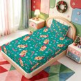 thumbnail image 4 of Manfei Merry Xmas Twin Sheets,Cartoon Animals Bedding,3 Pieces,1 Flat Sheet,1 Fitted Sheet and 1 Pillowcase, 4 of 6