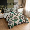 thumbnail image 2 of Manfei Farmhouse Dino Animal Twin Bedding, Countryside Camo Bedding Comforter Set, Bisque Green, Gray Reversible, 7pcs, 2 of 6