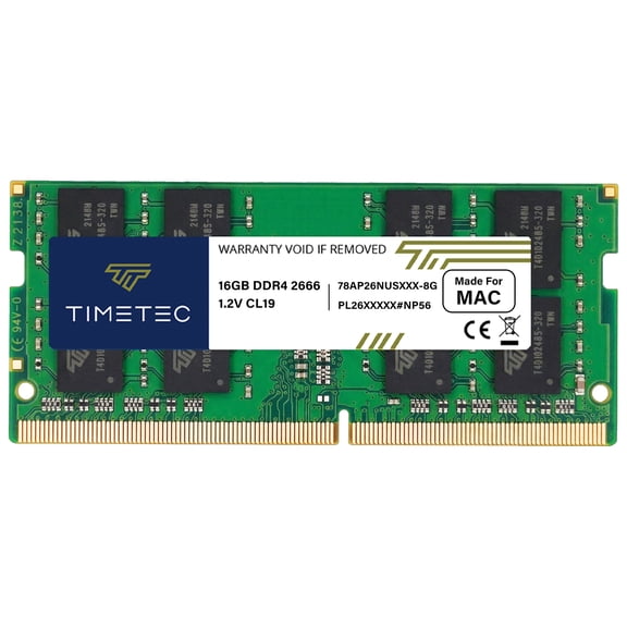 Timetec Hynix IC 16GB Compatible for Apple 2019 iMac 27-inch w/Retina 5K Display, Late 2018 Mac Mini DDR4 2666MHz PC4-21300 2Rx8 CL19 1.2V SODIMM Memory RAM Upgrade (16GB)