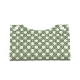thumbnail image 4 of Kdxio Daisy Plaid Green Print Tissue Box Cover,Modern PU Leather Rectangular Tissue Box Holder for Bathroom Living Room Bedroom Office Desk Car Home, 4 of 9
