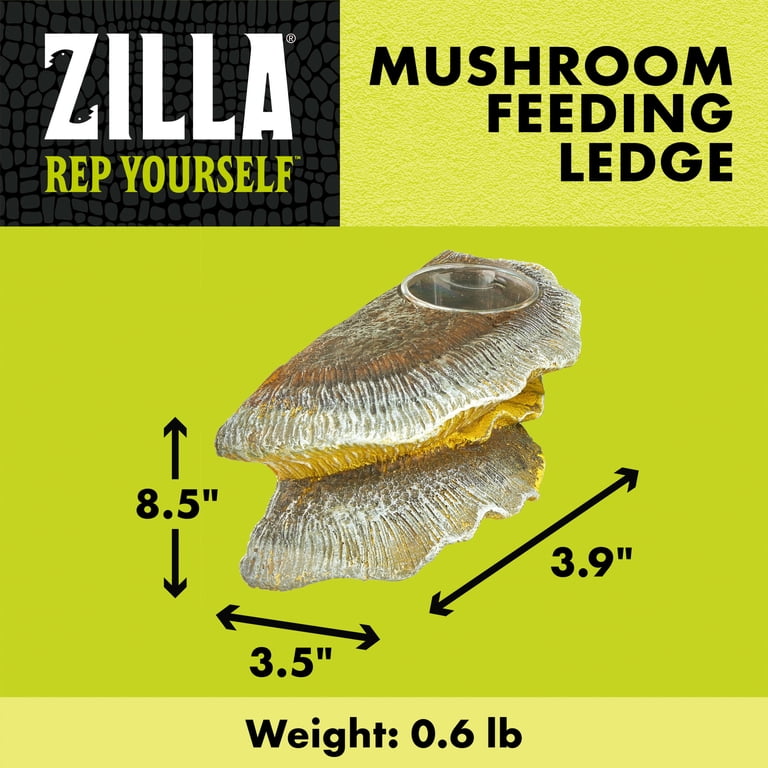 Zilla Vertical Décor Mushroom Feeding Ledge 1 Count - Walmart.com