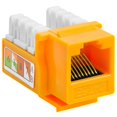 thumbnail image 1 of Cmple - Conector Keystone RJ45 de 90 grados Cat5e Keystone Jack Insertar Punch Down Conectores RJ45 hembra para placas de pared Paneles de conexión Cables de conexión Cables Ethernet - Amarillo, 1 of 1