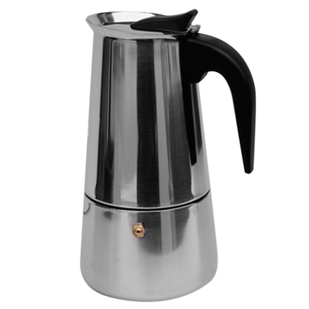 4 Cup 200ml Stainless Steel Moka Espresso Percolator Stove Top Coffee Maker Coffeepot Silver