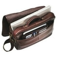 thumbnail image 3 of Samsonite SML457981139 Flapover Leather Laptop Case, Brown, 3 of 9