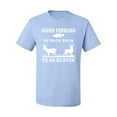 thumbnail image 2 of Wild Bobby, Gone Fishing Back Soon to Go Hunting, Men's Graphic Tees, Light Blue, 2XL, 2 of 3