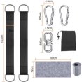 thumbnail image 4 of Accesorio para columpio, columpio para hamaca para exteriores, 2 mosquetones pesados, 2 protectores para árboles, 2 correas para columpio, perfecto para hamacas, neumáticos y columpios (5 pies), 4 of 5