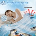 thumbnail image 3 of Ocean Turtle Cooling Blanket, Lightweight Breathable Summer Throw Blanket with Double Sided Cold Effect,Sea Coral Underwater Animal Fish Blue Picnic Beach Blankets Bed Sheet for Hot Sleepers 40"x60", 3 of 8
