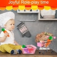 thumbnail image 4 of Mini Panier d'Achats Panier Jeu Jeu Aliments et Épicerie Panier d'Achats Ensemble de Jouets pour Enfants et Tout-Petits 3+, 4 of 6