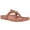 Medium Brown, variant on Womens Relina Faux Leather Metallic Thong Sandals