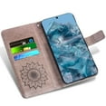 thumbnail image 6 of Compatible with Google Pixel 8 Pro 5G Wallet Phone Case and Tempered Glass Screen Protector Flip Credit Card Holder Stand Mandala Flower Cell Cover for Pixel8Pro Pixel8 XL Eight 8Pro Women Men Gray, 6 of 9