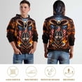 thumbnail image 6 of LAOLIUSN Men's 3d Print Wolf And Bald Eagle Graphic Hoodie Animal Themed Sweatshirt, S-4XL, 6 of 7
