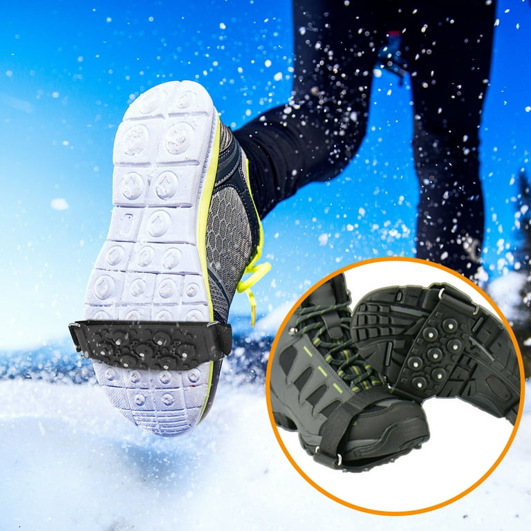 Aimik Grippers Snow Grips Winter Shoes Boots Strap Metal Spikes Studs  Universal Walk Traction Cleats for Walking on Snow and Ice Walk Traction  Ice
