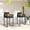 Navy, variant on HARBOURSIDE Wicker Bar Stools - Outdoor Patio Counter Height Rattan Rope Barstool with Back Rest and Cushion