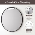thumbnail image 6 of GODCHAR 30 inch Round Wall Mirror, Brushed Aluminum Frame Shatterproof Vanity Mirror, 6 of 7