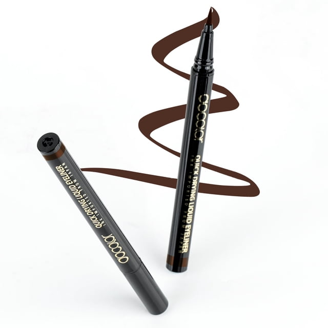 Delineador de ojos Docolor Brown Liquid Waterproof, 2 unidades, para mujer