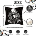 thumbnail image 2 of Nightmare Christmas Decorations, Set of 2 Nightmare Before Halloween Cushion Cases, 18x18 Halloween Throw Pillow Cover Decorations, Jack Sally Bed Couch Sofa Decor Party Supplies - Meant to be, 2 of 7