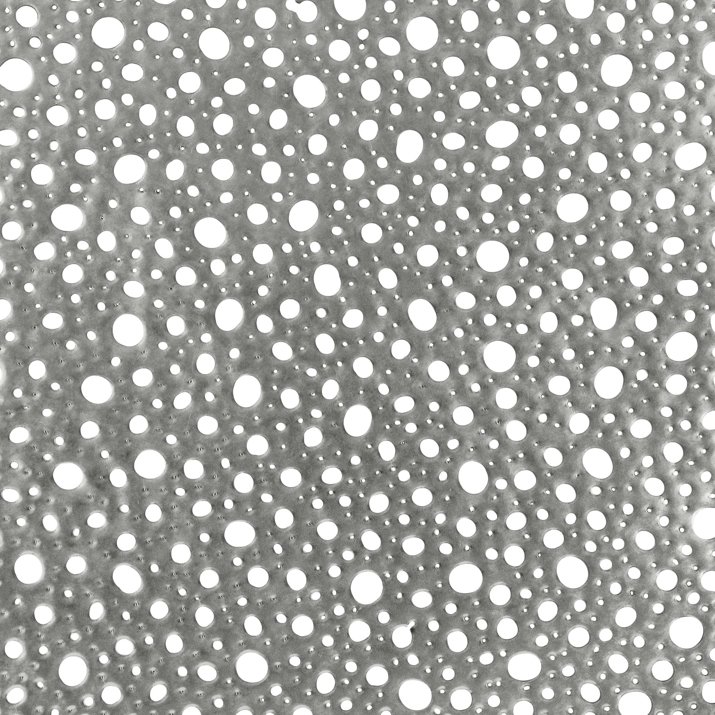 Home Details Set of Four Round Moon Laser Cut Table Place Mat, Silver
