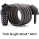 thumbnail image 2 of Candado para bicicleta TUNC Contraseña de cinco dígitos Cable de acero transparente Negro, 2 of 5