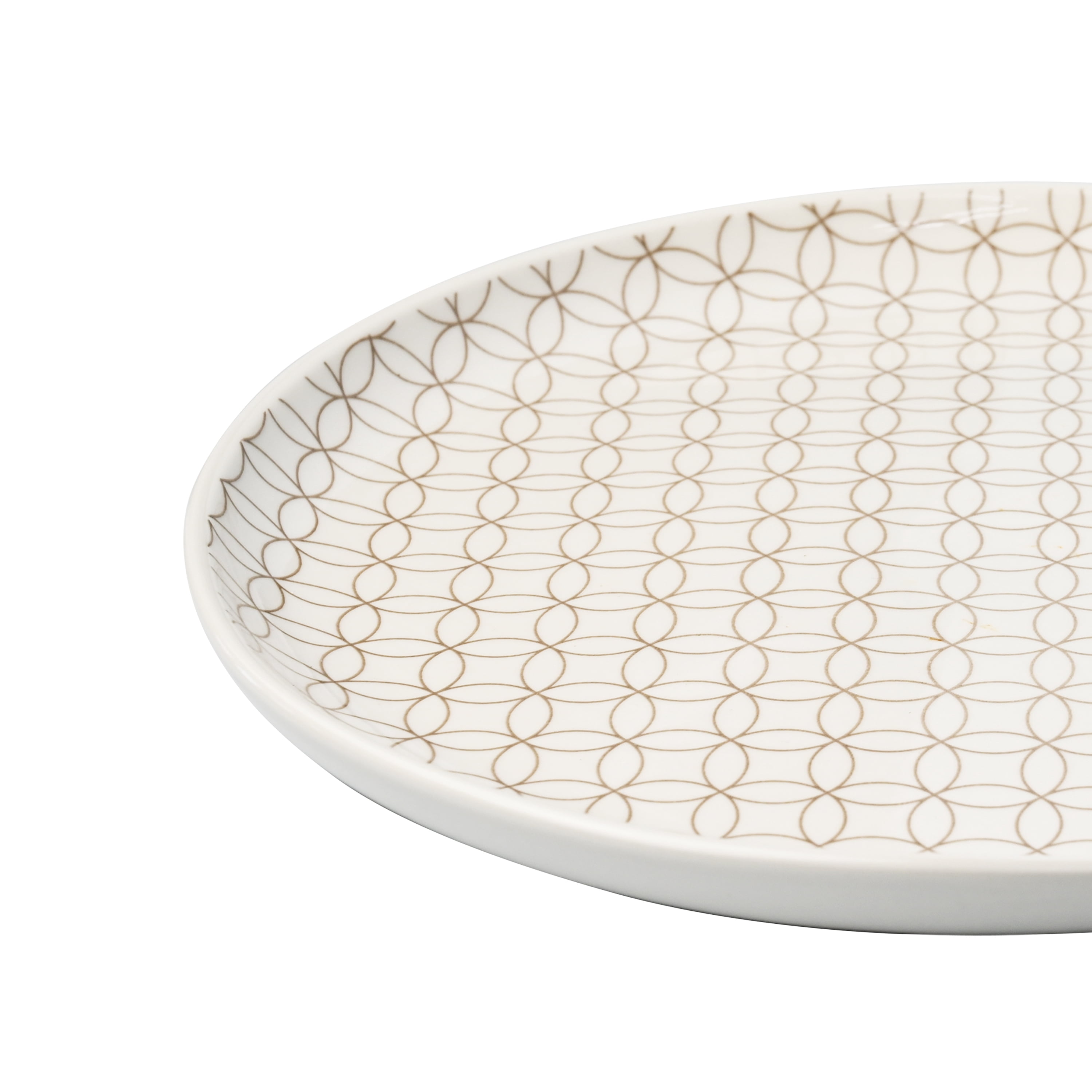 Mainstays Alessandra Brown 4-Pack Stoneware Dinner Plate Set