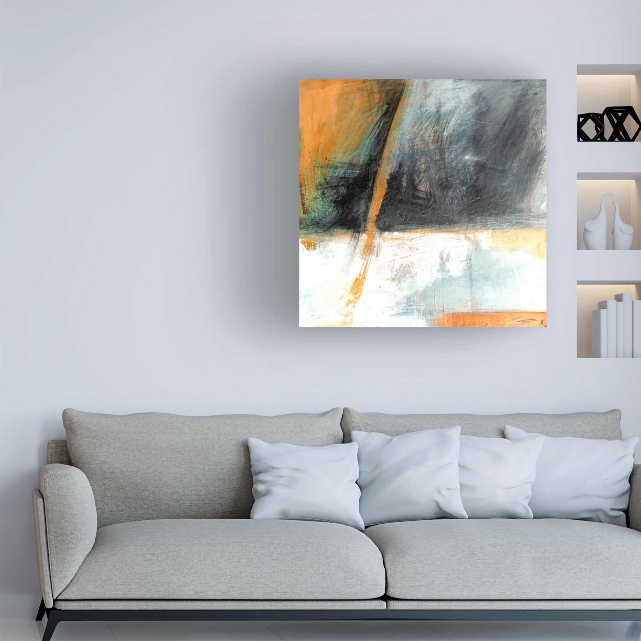 Canvas Wall Art - Tim Nyberg 'Sunset Pond' Wall Art for Living Room, Bedroom, or Office Décor by Trademark Fine Art - 35 x 35 Inches