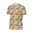thumbnail image 6 of Wukai Mushrooms And Rainbows Peace Print Men's Short-Sleeved Mesh T-Shirt,Quick-Dry Short Sleeve Workout T-Shirt-XX-Large, 6 of 8