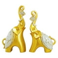 thumbnail image 2 of Juego de 2 estatuas de troncos ascendentes, artesanías de resina, adornos Fengshui, decoración de estantes Dorado, 2 of 9