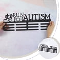 thumbnail image 3 of 1set Fashion Iron Medal Hanger Holder Display Wall Rack 3 Line with Screws Word Run For Autism Sports Themed Pattern 150x400mm, 3 of 6
