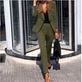 thumbnail image 1 of Traje de mujer, traje de personalidad de temperamento, traje de dos piezas de moda de color sólido de primavera y otoño., 1 of 6