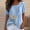Light Blue, variant on Floral Womens Tops Rolled Short Sleeve Crew Neck Casual Graphic Tees Easter Relaxed Fit Blouses