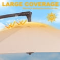 thumbnail image 4 of FUNDAZE 10ft Patio Umbrella, Hanging Cantilever Offset Outdoor Umbrella with Tilting for Deck Backyard, Base Sold Separately,Beige, 4 of 9