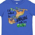 thumbnail image 4 of Inktastic Id Rather Be Hanging with My Gigi- Cute Sloths Boys or Girls Toddler T-Shirt, 4 of 5